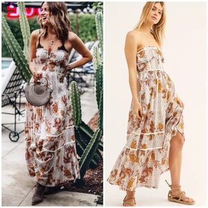 Free People Rare Bali Sweet Songs Maxi Dress SZ S